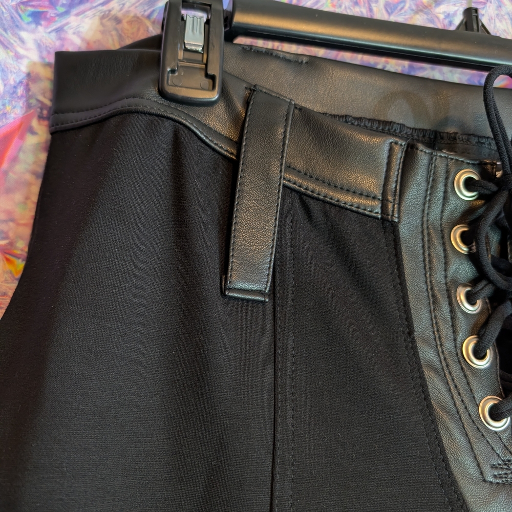 New Toxic Vision Designer Devil Screen Printed Tie Front Pants With Measurements - Picture 9 of 15